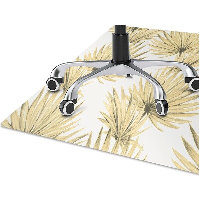 Office chair mat tropical leaves