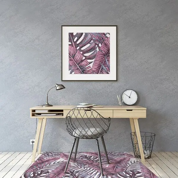 Office chair floor protector Tropical jungle