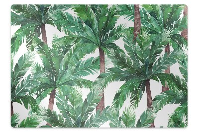 Chair mat floor panels protector tropical palm trees