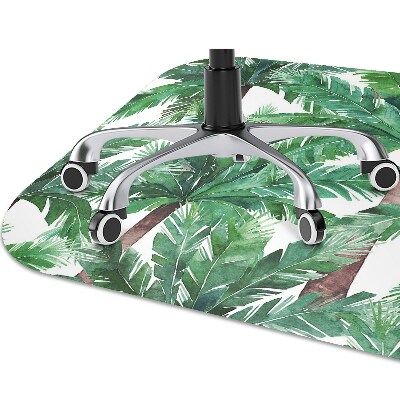 Chair mat floor panels protector tropical palm trees