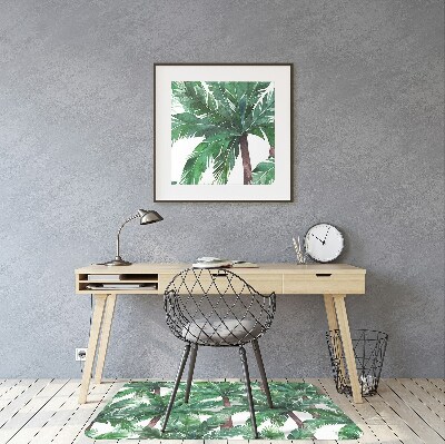 Chair mat floor panels protector tropical palm trees