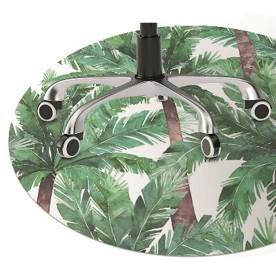 Chair mat floor panels protector tropical palm trees