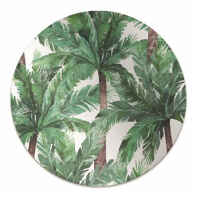 Chair mat floor panels protector tropical palm trees