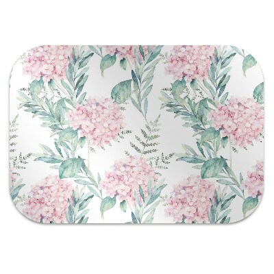 Office chair floor protector Light pink flowers