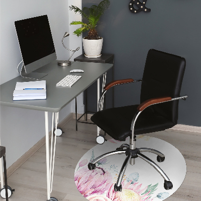 Office chair floor protector Flower frame