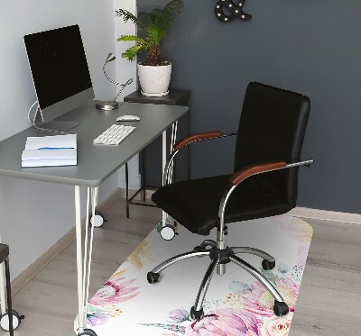 Office chair floor protector Flower frame