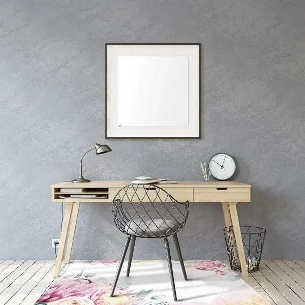 Office chair floor protector Flower frame