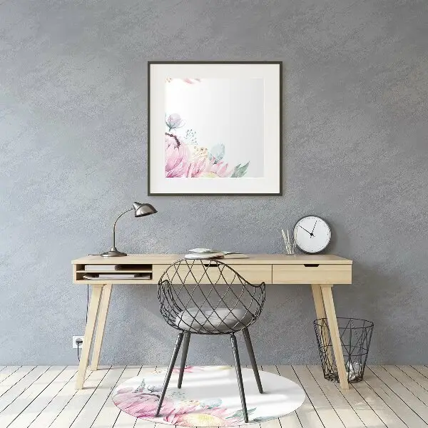 Office chair floor protector Flower frame