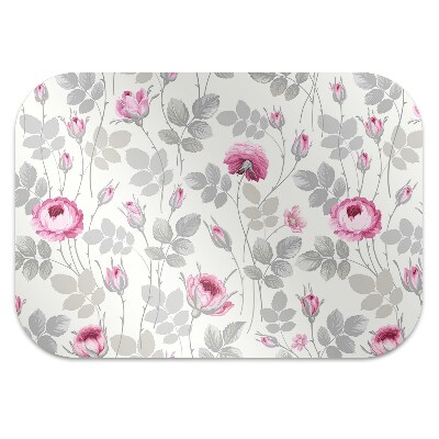 Office chair floor protector pastel Roses