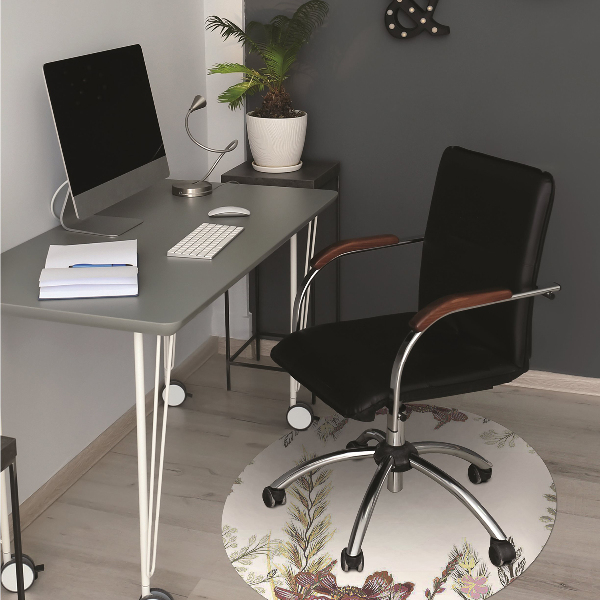 Computer chair mat Field flowers