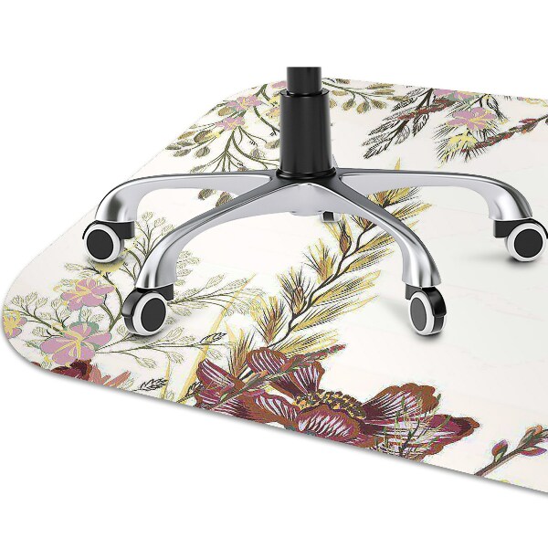 Computer chair mat Field flowers