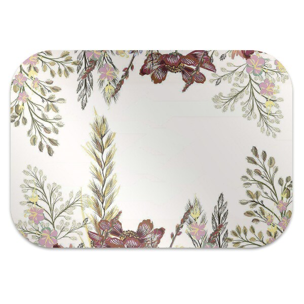 Computer chair mat Field flowers