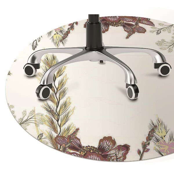 Computer chair mat Field flowers