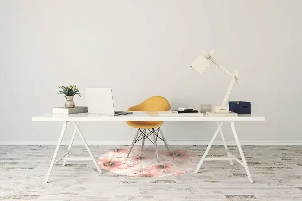 Chair mat orange flowers