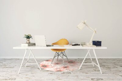 Chair mat orange flowers