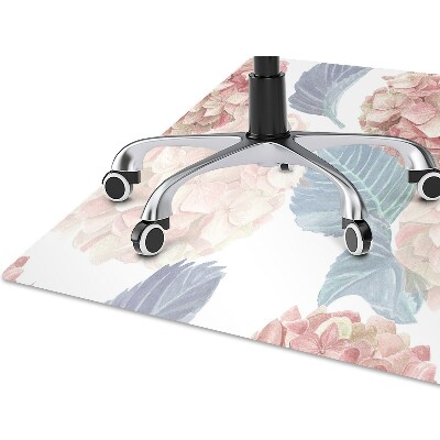 Office chair mat drawn flowerbed