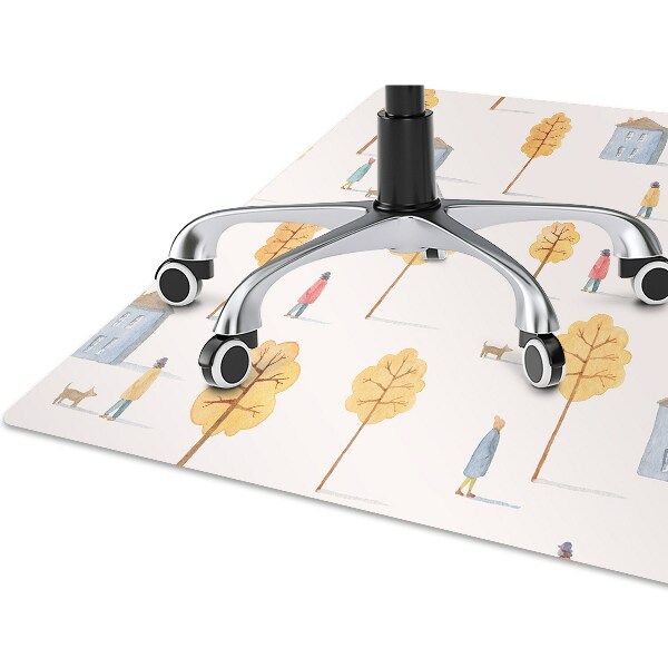 Chair mat floor panels protector Houses among the trees