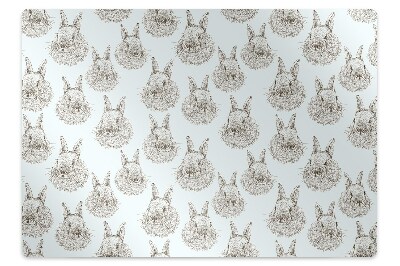Office chair floor protector rabbits sketched