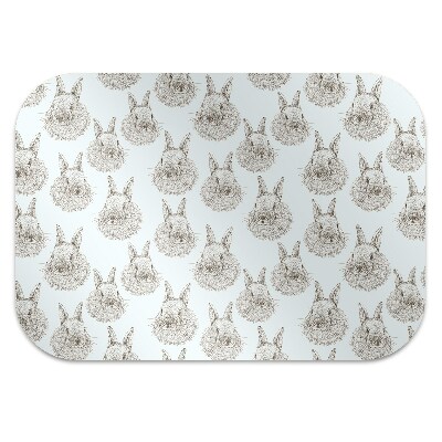 Office chair floor protector rabbits sketched