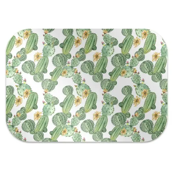 Office chair floor protector Cactus with flowers