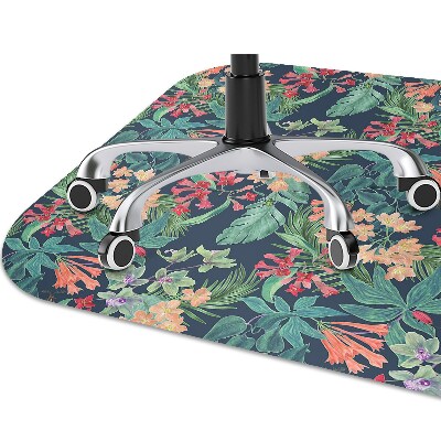 Office chair mat Tropical composition