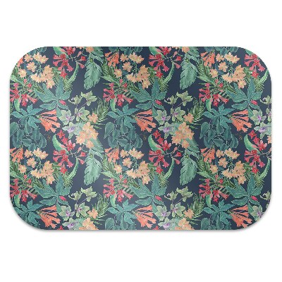 Office chair mat Tropical composition