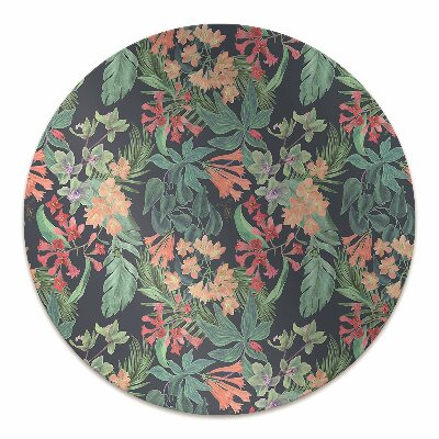 Office chair mat Tropical composition