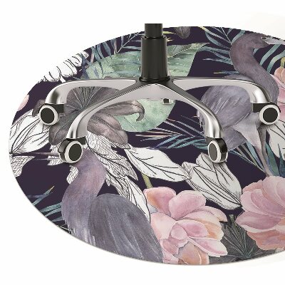 Chair mat floor panels protector Birds in flowers