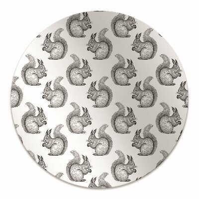 Office chair floor protector Squirrels pattern