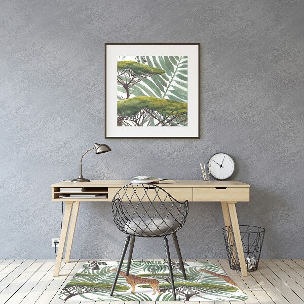 Office chair mat Animals savanna
