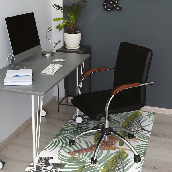 Office chair mat Animals savanna