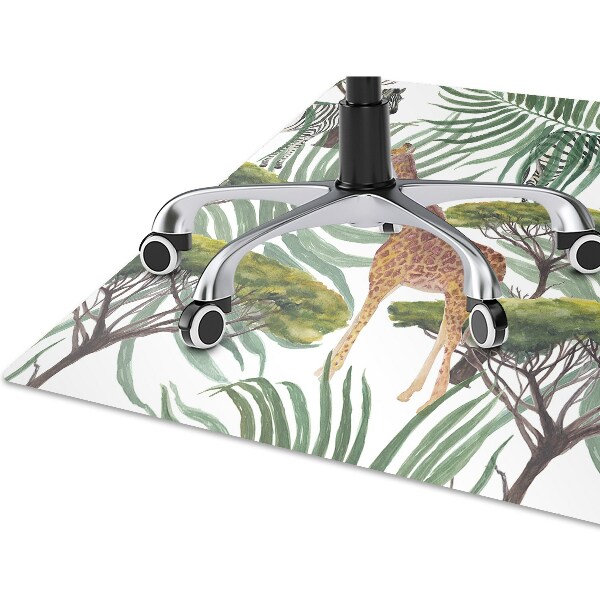 Office chair mat Animals savanna