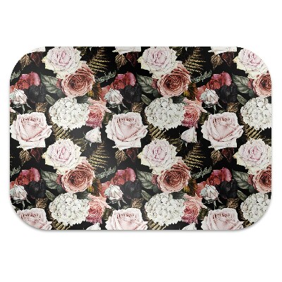 Office chair mat baroque flowers