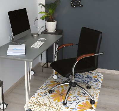 Office chair floor protector Pastel meadow