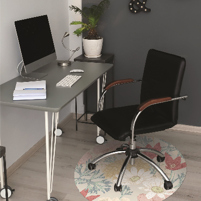 Office chair mat Spring flowers