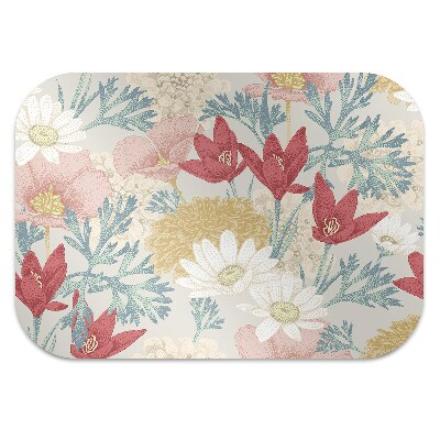 Office chair mat Spring flowers