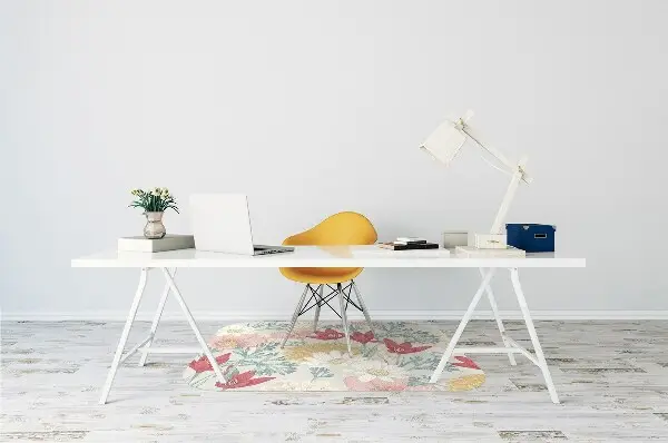 Office chair mat Spring flowers