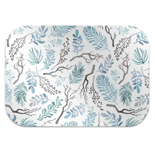Chair mat floor panels protector Leaves and branches