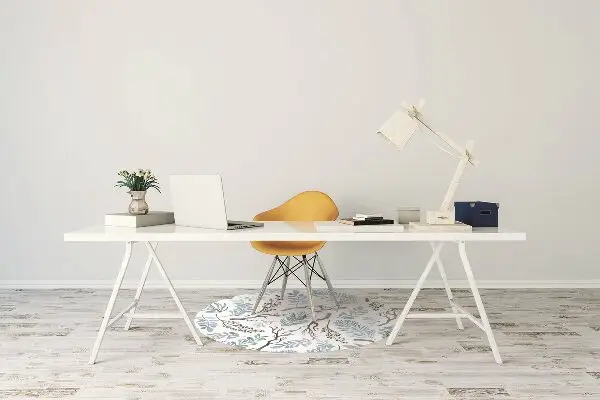 Chair mat floor panels protector Leaves and branches