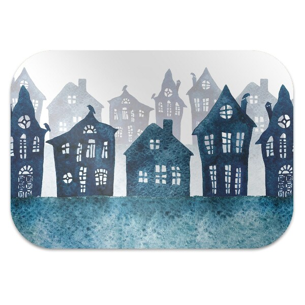 Desk chair mat City at night