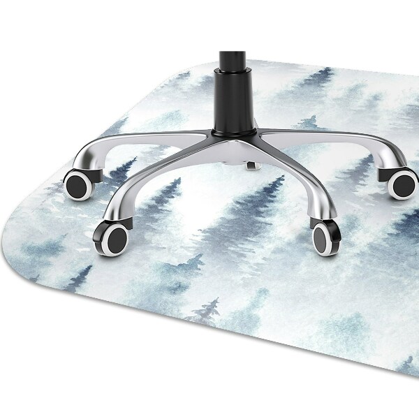 Desk chair mat misty forest