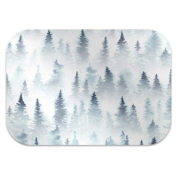 Desk chair mat misty forest