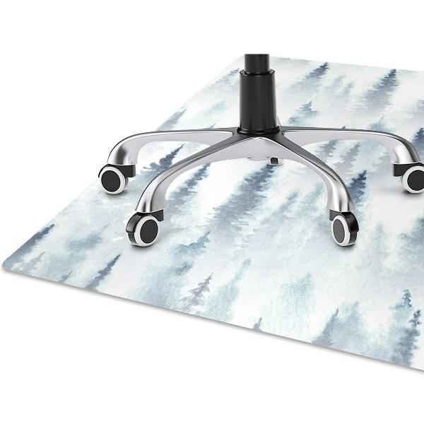 Desk chair mat misty forest