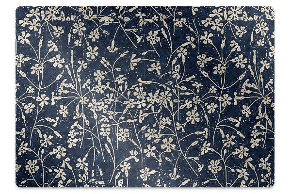 Desk chair mat floral pattern