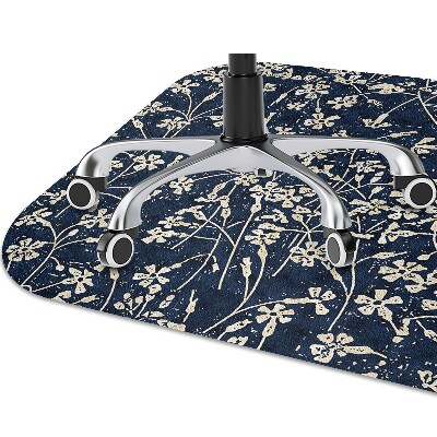 Desk chair mat floral pattern