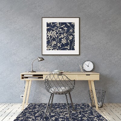 Desk chair mat floral pattern