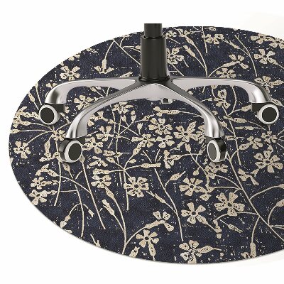 Desk chair mat floral pattern