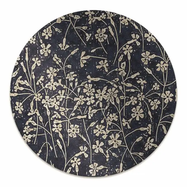 Desk chair mat floral pattern