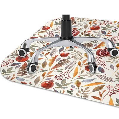 Desk chair mat pomegranates