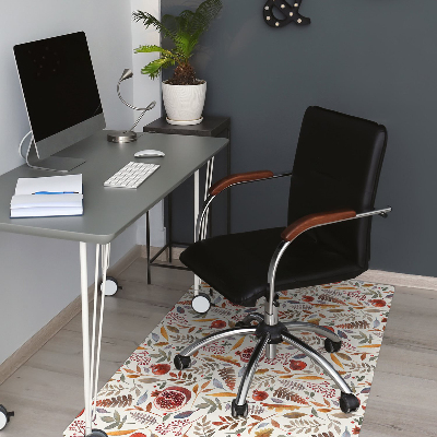 Desk chair mat pomegranates